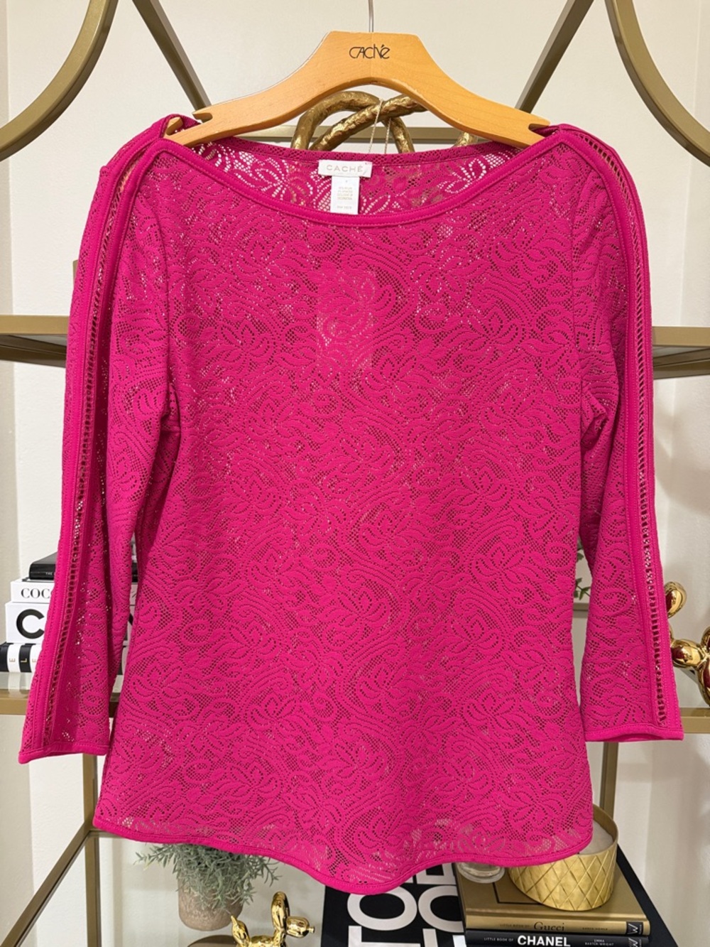 Fuchsia Lace blouse